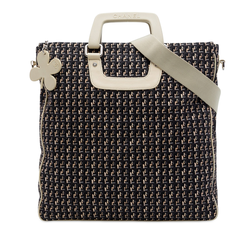 Pre-Loved Chanel CC Canvas Clover Vertical Tote